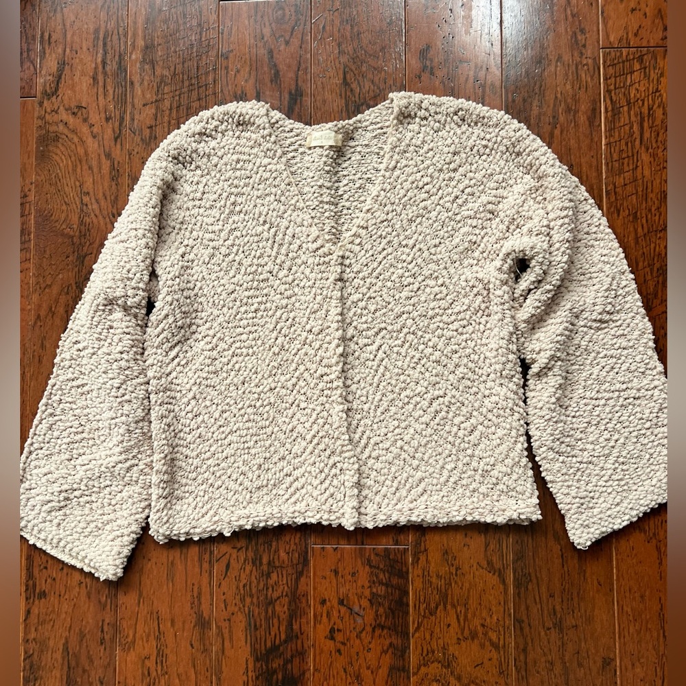 Altar'd State Cream Textured Knit Top